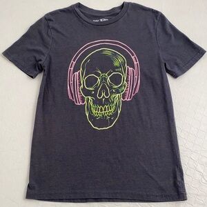 Epic Threads gray rust heather skull graphic tee